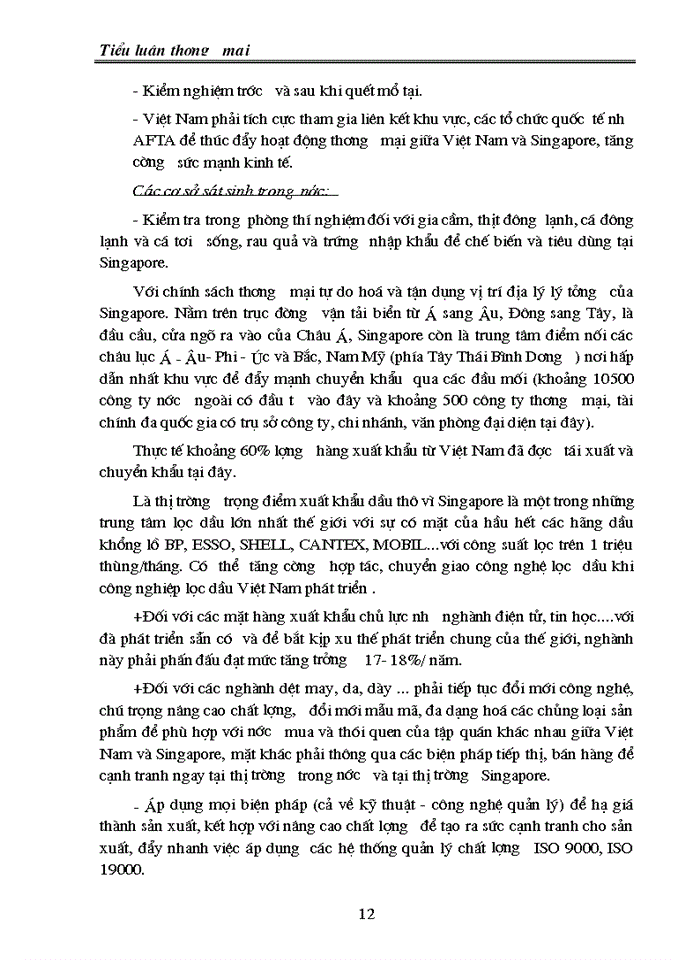 image for page Hoạt động Thương mại Việt Nam Singapore