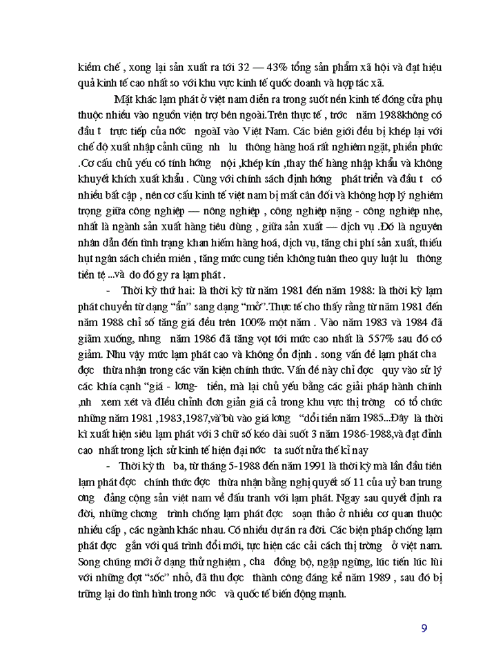 image for page Những nguyên nhân và hậu quả của lạm phát