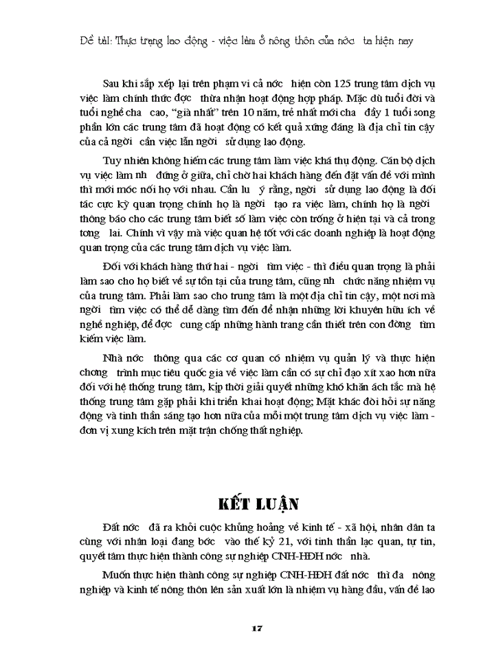 image for page Thực trạng lao động - việc làm ở Nông thôn của nước ta hiện nay