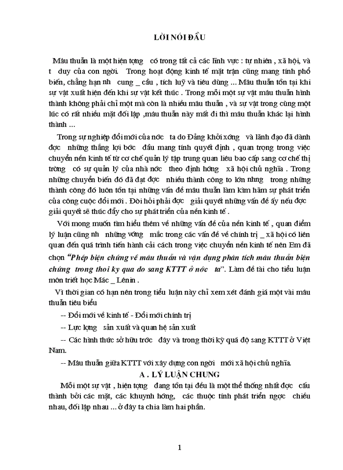 image for page Phép biện chứng về mâu thuẫn và vận dụng phân tích mâu thuẫn biện chứng trong thoi ky qua do sang Kinh tế Thị trường ở nước ta