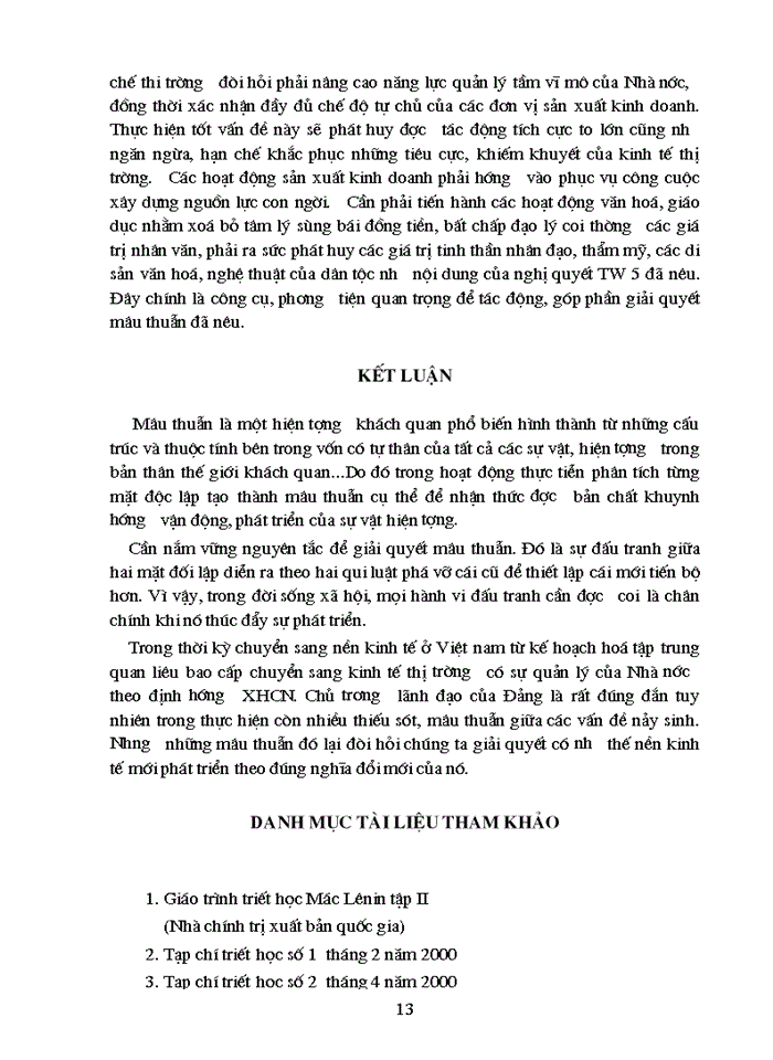 image for page Phép biện chứng về mâu thuẫn và vận dụng phân tích mâu thuẫn biện chứng trong thoi ky qua do sang Kinh tế Thị trường ở nước ta