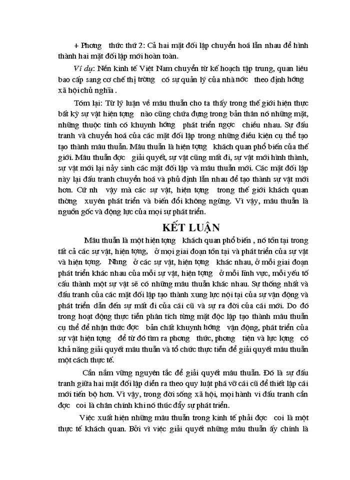 image for page Phép biện chứng về mâu thuẫn và vận dụng nó trong phân tích mâu thuẫn biện chứng trong quá trình chuyến sang Kinh tế Thị trường ở Việt Nam