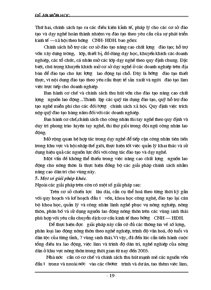 image for page Giải pháp Giải quyết và tạo việc làm ở Nông thôn