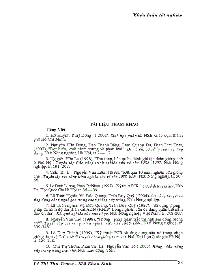 image for page Nghiên cứu đa dạng di truyền các giống dòng chè thu thập ở Việt Nam