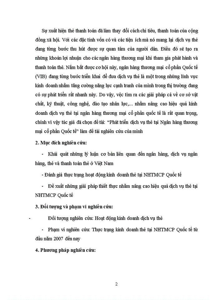 image for page Thực trạng phát triển dịch vụ thẻ tại VIB