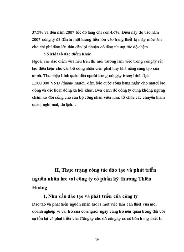 image for page Thực trạng và Một số biện pháp nâng cao công tác đào tạo và phát triển nguồn nhân lực tại Công ty cổ phần Kỹ Thương Thiên Hoàng