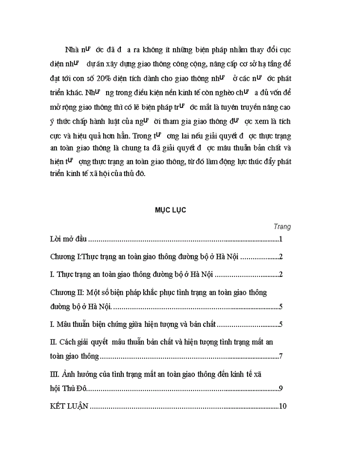 image for page Giao thông đường bộ ở Hà Nội - thực trạng và Giải pháp