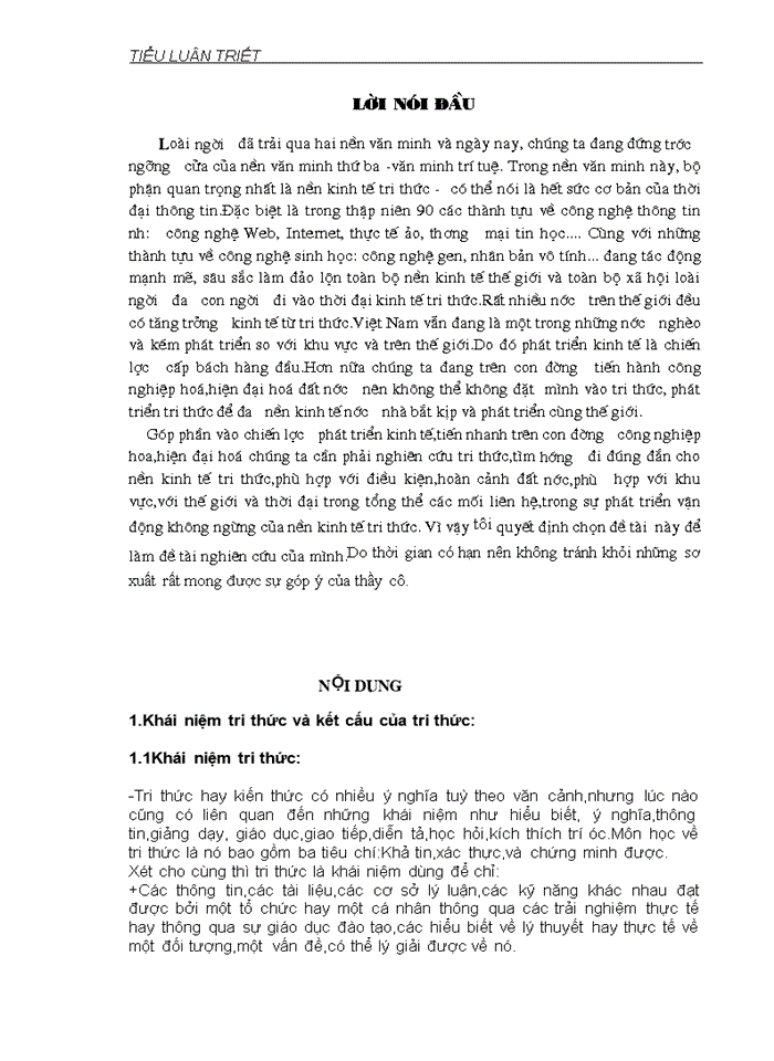 image for page Khái niệm tri thức và kết cấu của tri thức