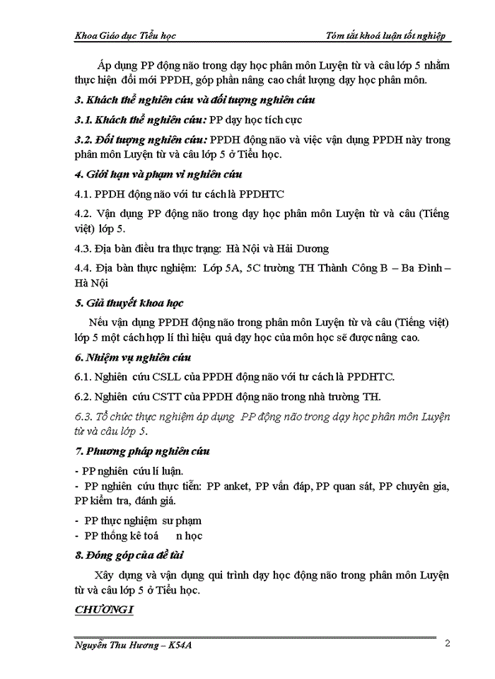 image for page Nghiên cứu việc vận dụng phương pháp dạy học động não trong phân môn Luyện từ và câu lớp 5 ở Tiểu học