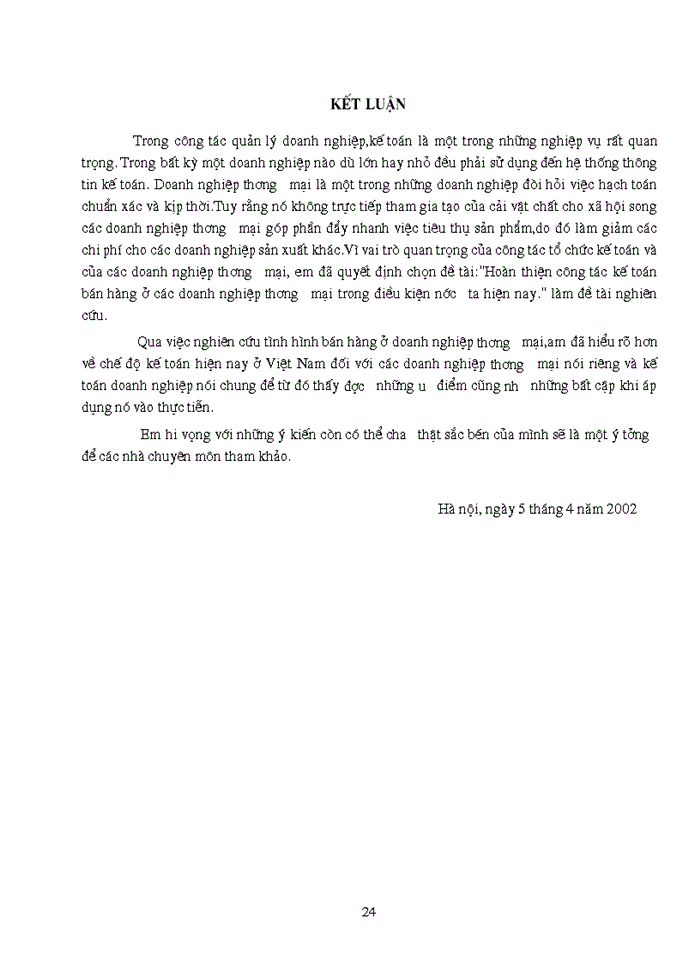 image for page Thực trạng công tác Kế toán bán hàng ở các Doanh nghiệp Thương mại và Một số ý kiến nhằm hoàn thiện công tác Kế toán bán hàng ở nước ta