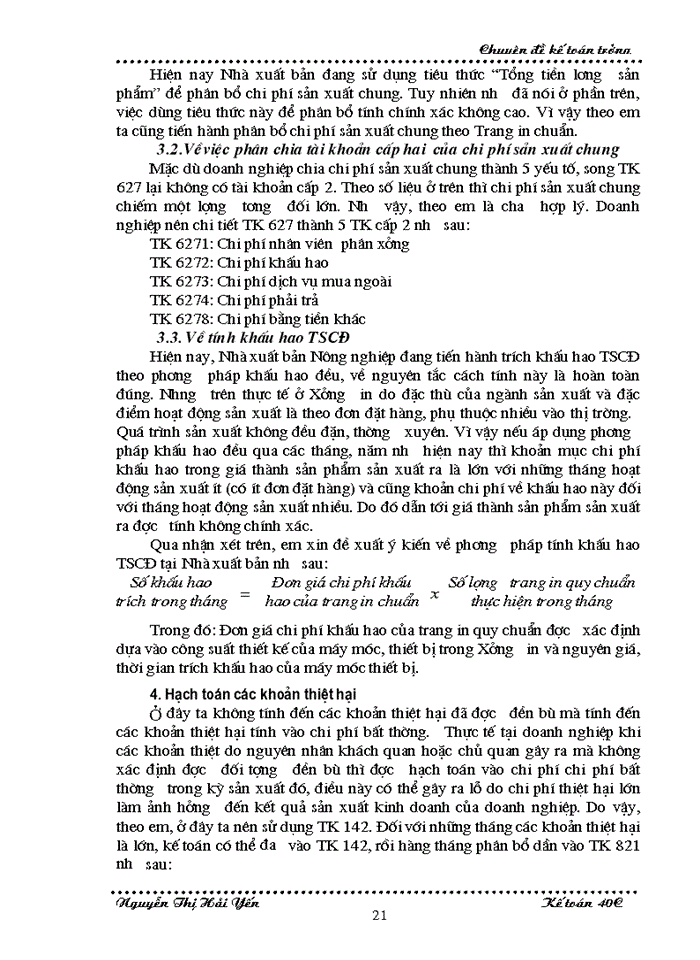 image for page Tổ chức hạch toán Chi phí sản xuất và tính Giá thành sản phẩm tại Nhà xuất bản Nông nghiệp