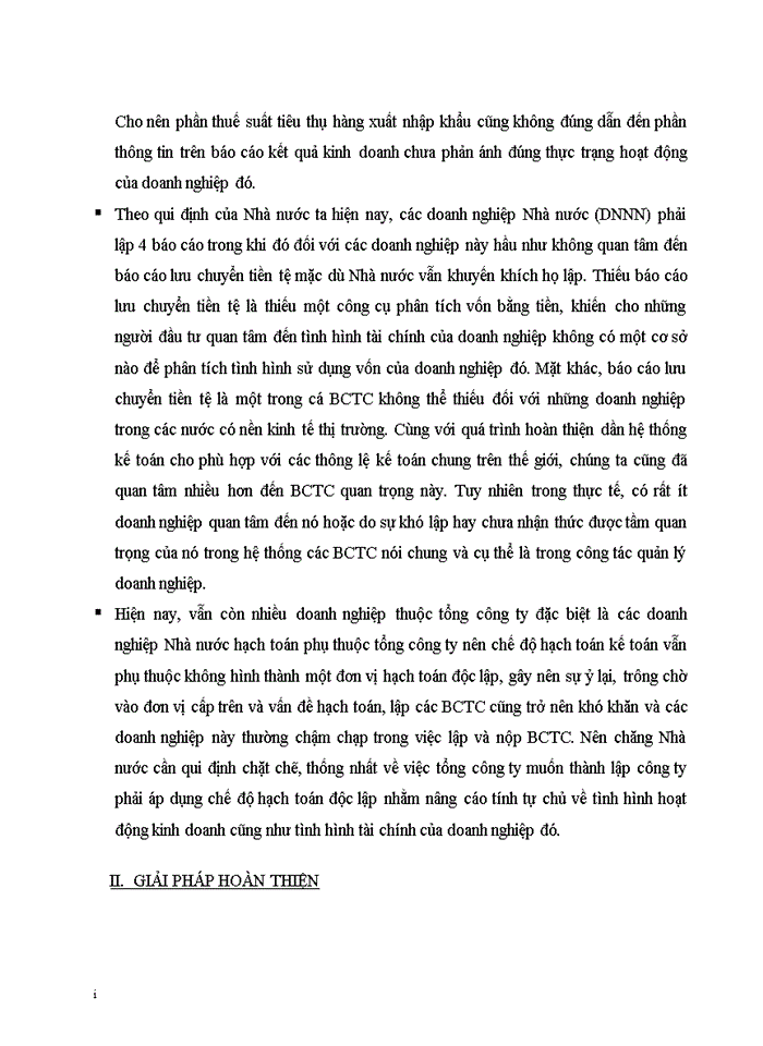image for page Một số giảj pháp hoàn thiện việc lập và phân tích Báo cáo tài chính trong các Doanh nghiệp
