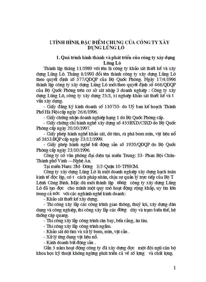 image for page Quá trình hình thành và phát triển của Công ty Xây dựng Lũng Lô