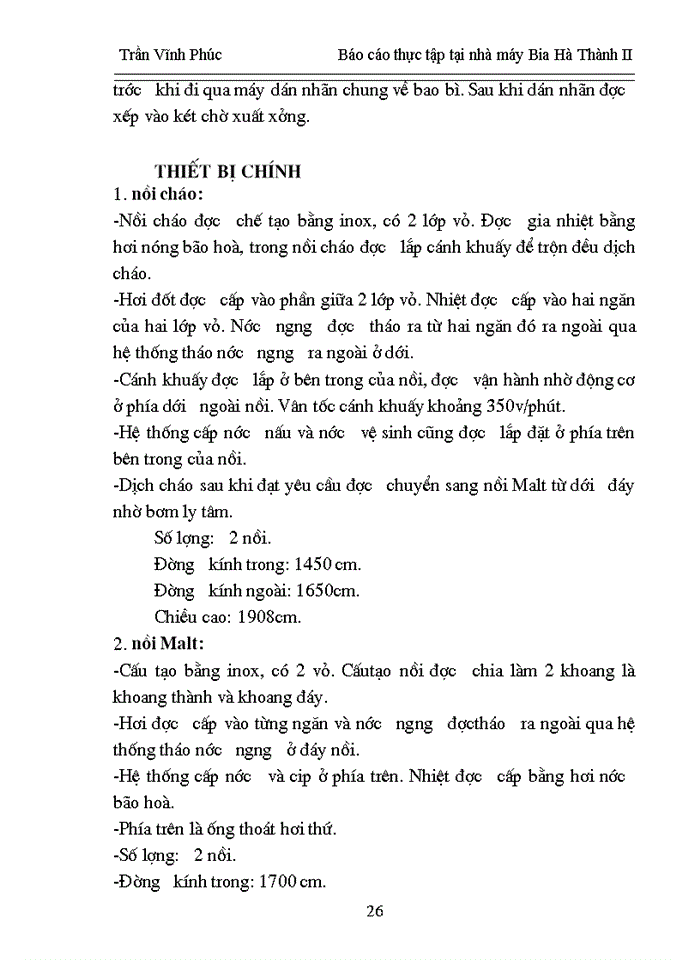 image for page Báo cáo thực tập tại nhà mỏy Bia Hà Thành II