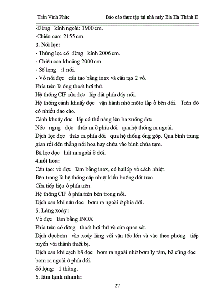 image for page Báo cáo thực tập tại nhà mỏy Bia Hà Thành II