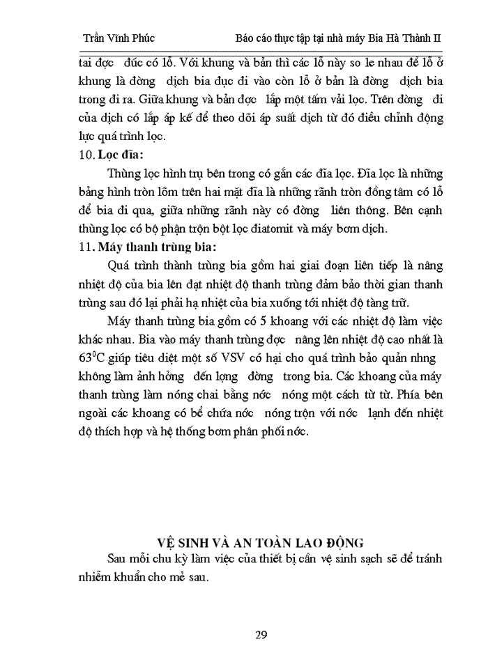 image for page Báo cáo thực tập tại nhà mỏy Bia Hà Thành II