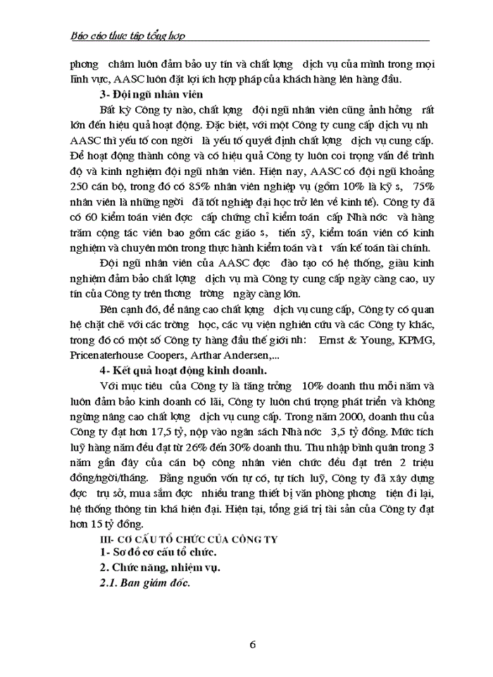 Báo cáo Tại Công ty Dịch vụ tư vấn tài chính Kế toán và Kiểm toán AASC