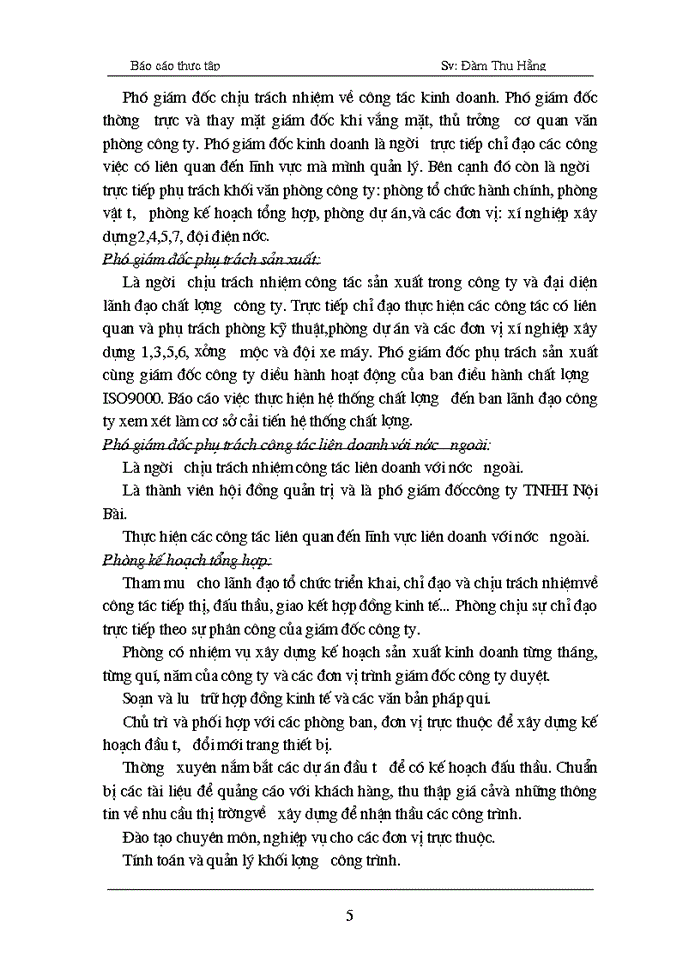 image for page Những hoạt động chính của văn phòng Công ty Xây dựngCN- Hà