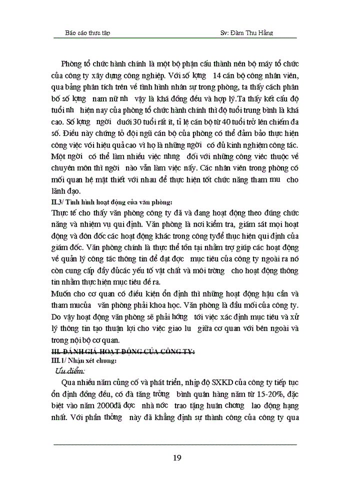 image for page Những hoạt động chính của văn phòng Công ty Xây dựngCN- Hà