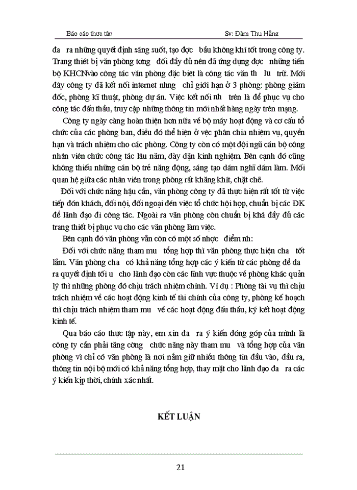 image for page Những hoạt động chính của văn phòng Công ty Xây dựngCN- Hà