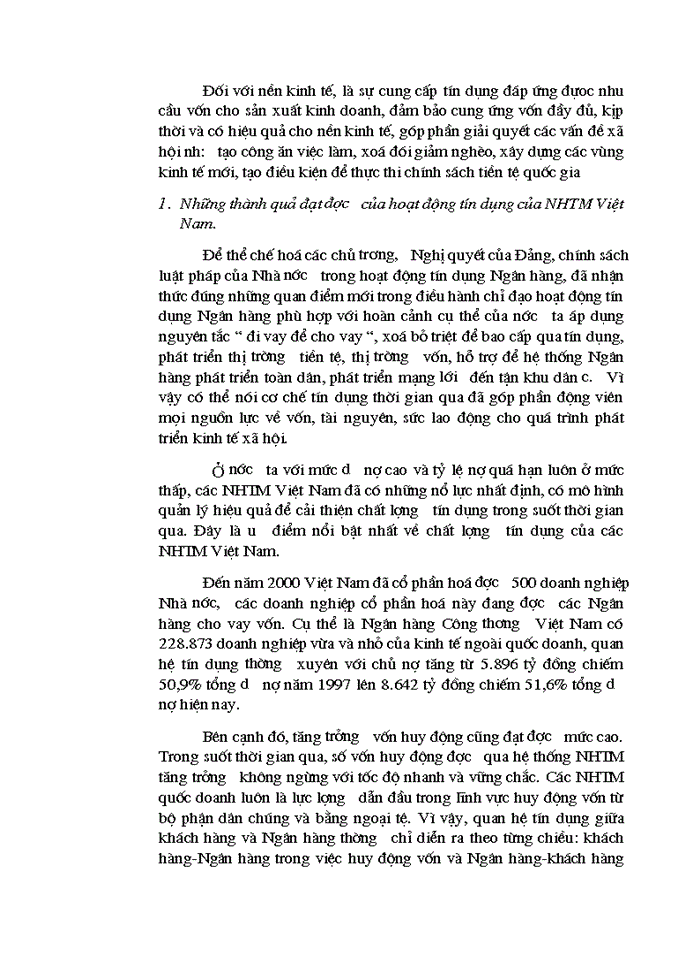 image for page Đánh giá thực trạng hoạt động tín dụng của hệ thống Ngân hàng Thương mại Việt Nam hiện nay