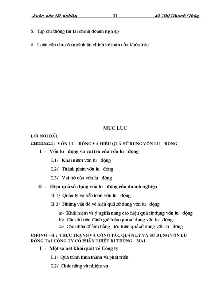 image for page Vốn lưu động và hiệu quả sử dụng Vốn lưu động tại Công ty Cổ phần Thiết bị Thương mại