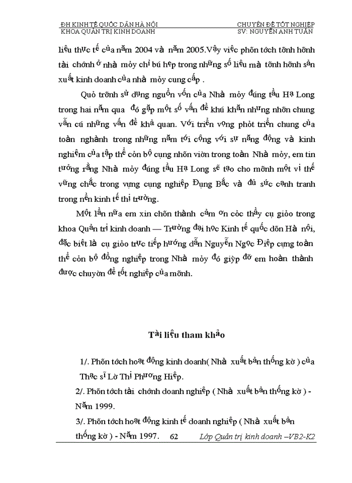 image for page Phân tích tính hiệu quả sử dụng vốn và biện pháp nâng cao hiệu quả sử dụng vốn của Nhà máy đóng tầu Hạ Long
