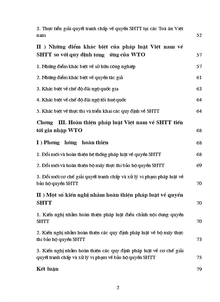 Báo cáo Chế định về quyền SHTT liên quan đến Thương mại của WTO và việc hoàn th0iện các quy định tương ứng của Việt Nam