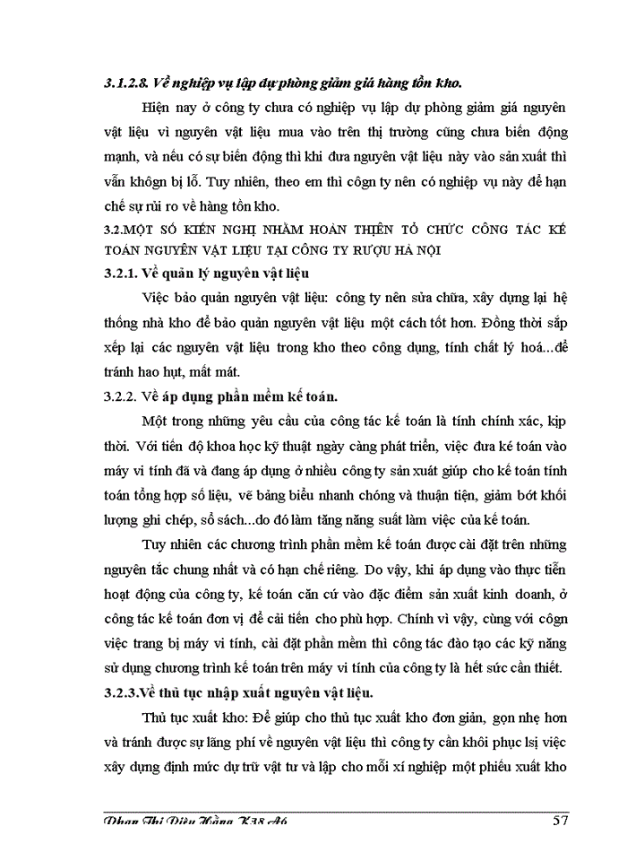 image for page Công tác Kế toán Nguyên vật liệu tại Công ty Rượu Hà Nội