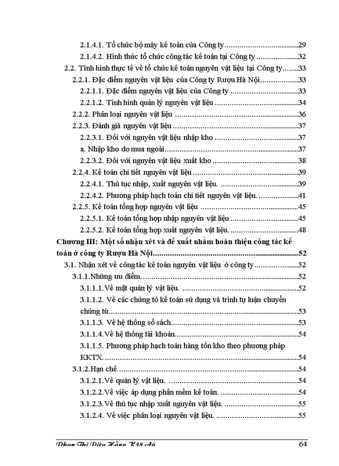 image for page Công tác Kế toán Nguyên vật liệu tại Công ty Rượu Hà Nội