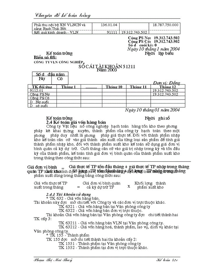 image for page Hoàn thiện công tác Kế toán tiêu thụ và xác định kết quả Tiêu thụ Thành phẩm tại Công ty Trách nhiệm Hữu hạn Vật liệu nổ Công nghiệp