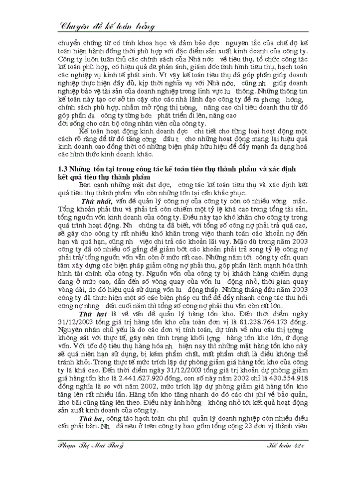 image for page Hoàn thiện công tác Kế toán tiêu thụ và xác định kết quả Tiêu thụ Thành phẩm tại Công ty Trách nhiệm Hữu hạn Vật liệu nổ Công nghiệp