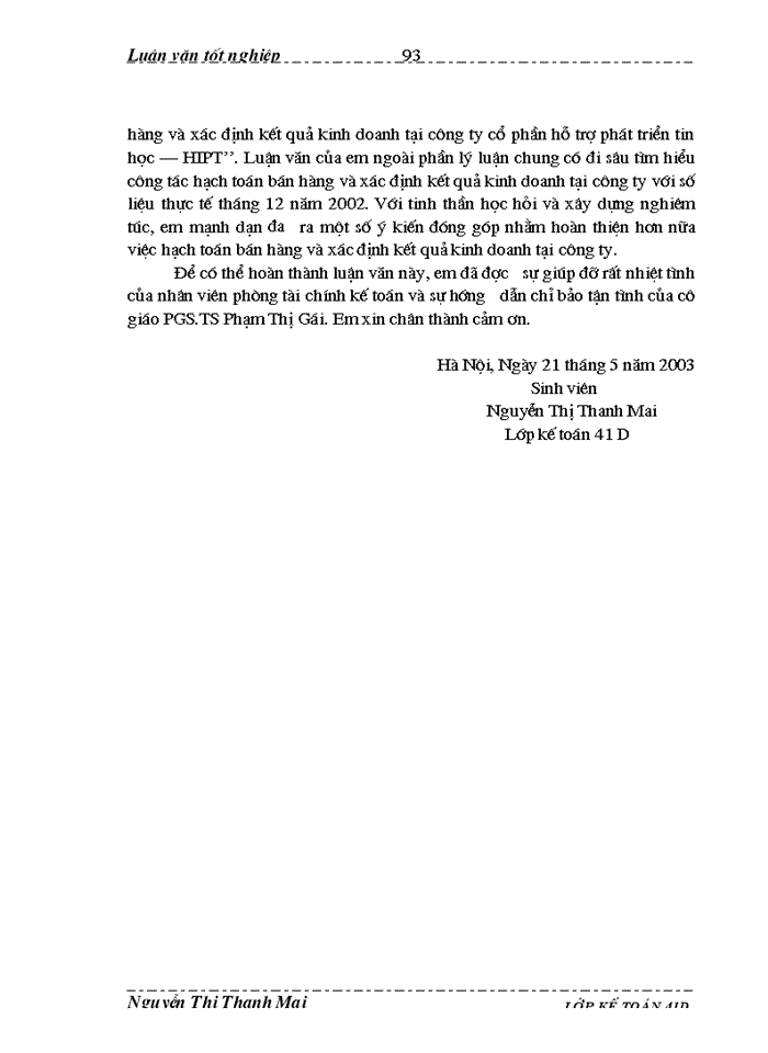image for page THS Kế toán bán hàng và xác định Kết quả Kinh doanh tại Công ty cổ phần hỗ trợ phát triển tin học HIPT