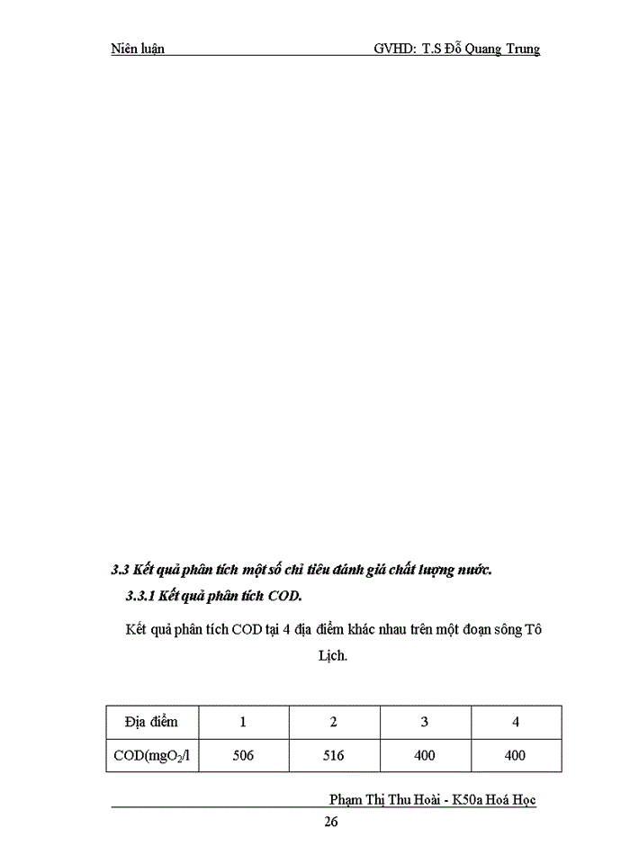 image for page Phân tích Một số chỉ tiêu chất lượng nước sông Tô Lịch