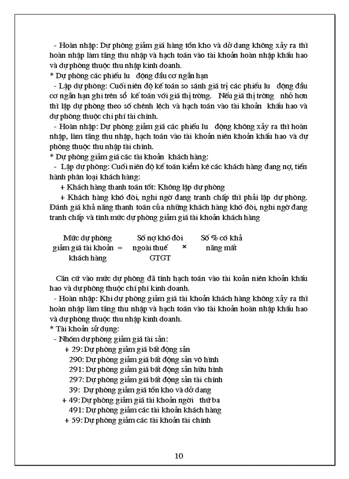 image for page Kế toán các loại dự phòng trong Doanh nghiệp