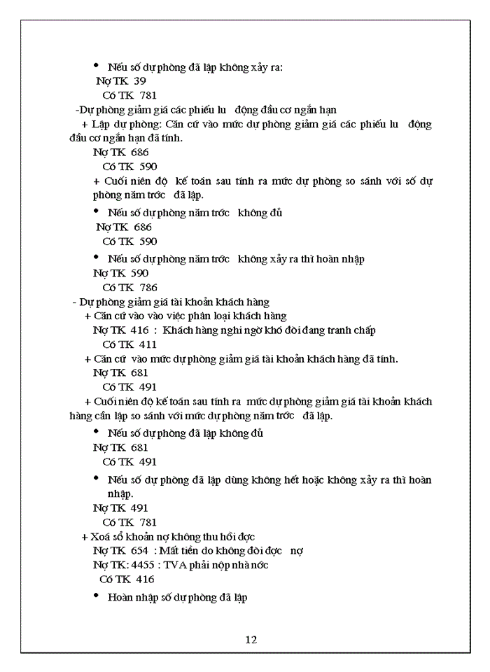 image for page Kế toán các loại dự phòng trong Doanh nghiệp