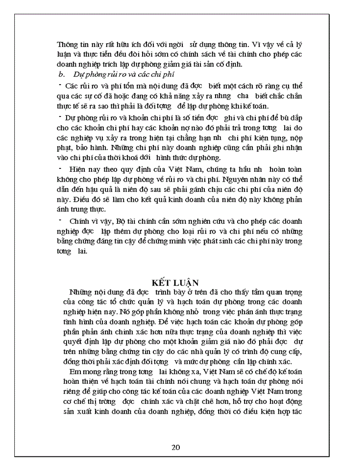 image for page Kế toán các loại dự phòng trong Doanh nghiệp