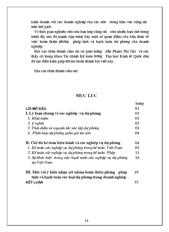 image for page Kế toán các loại dự phòng trong Doanh nghiệp