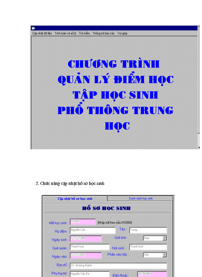 image for page Xây dựng chương trình quản lý học tập tại trường Phổ thông trung học