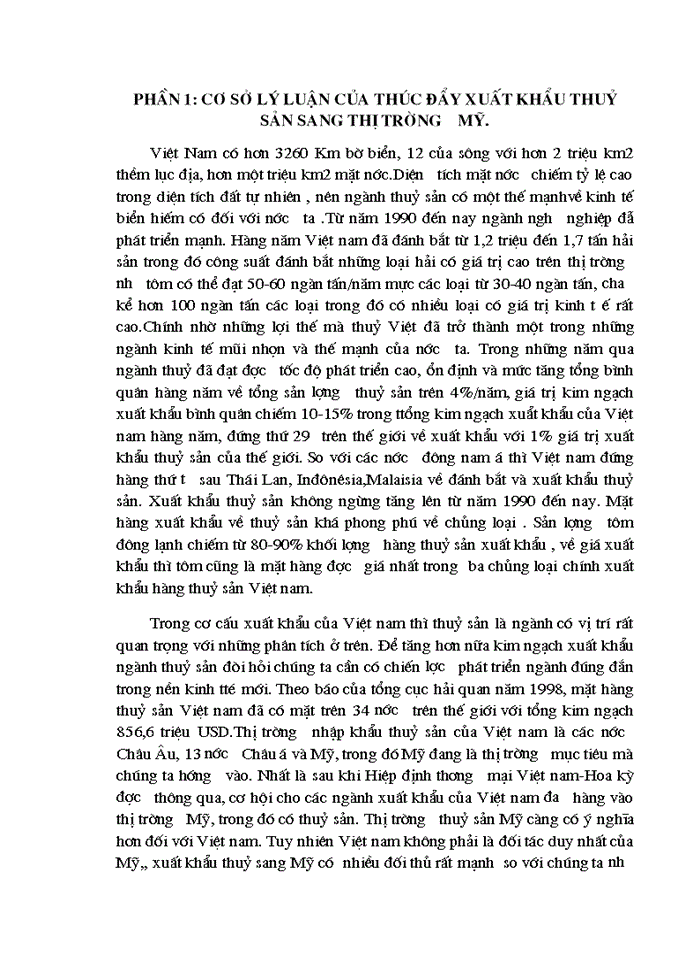 image for page Thực trạng Xuất khẩu thuỷ sản vào Mỹ qua những năm qua