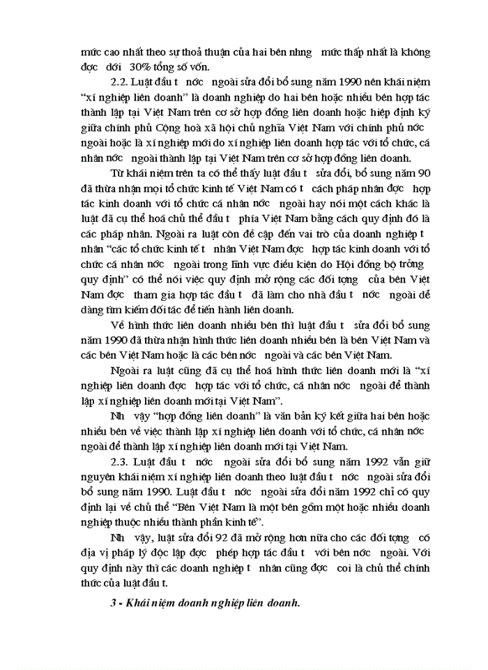 image for page Khái niệm Doanh nghiệp liên doanh theo luật đầu tư nước ngoài tại Việt Nam
