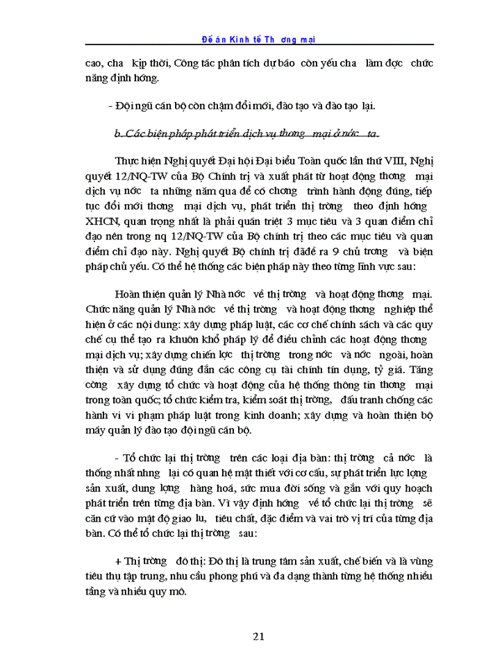 image for page Dịch vụ Thương mại và các biện pháp phát triển Thương mại dịch vụ