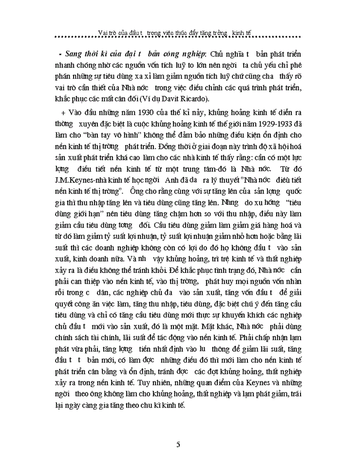 image for page Vai trò của đầu tư trong việc thúc đẩy tăng trưởng kinh tế