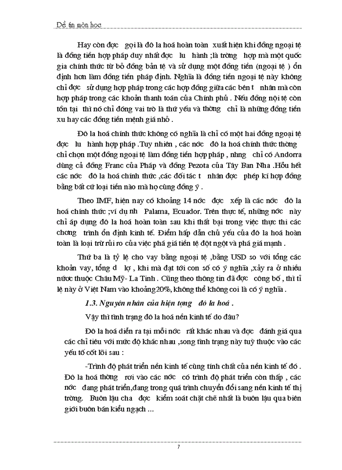 image for page Ảnh hưởng của tình trạng đô la hoá đối với nền kinh tế Việt Nam nguyên nhân và Giải pháp khắc phục