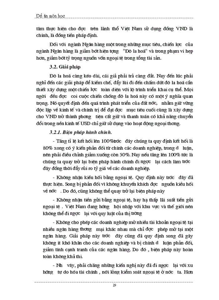 image for page Ảnh hưởng của tình trạng đô la hoá đối với nền kinh tế Việt Nam nguyên nhân và Giải pháp khắc phục