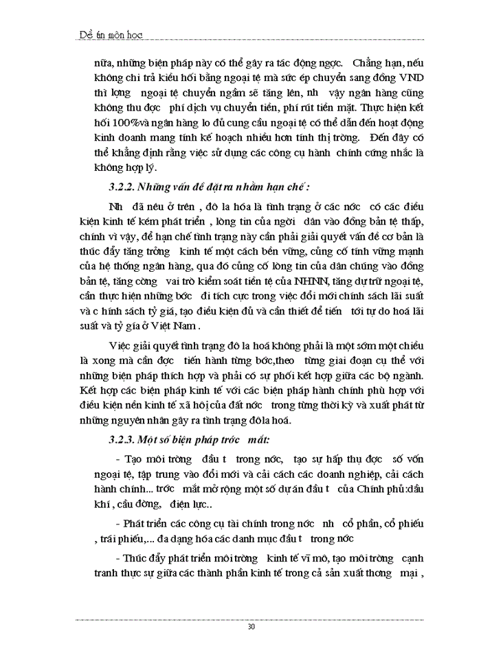 image for page Ảnh hưởng của tình trạng đô la hoá đối với nền kinh tế Việt Nam nguyên nhân và Giải pháp khắc phục