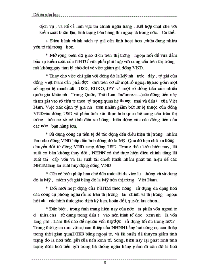 image for page Ảnh hưởng của tình trạng đô la hoá đối với nền kinh tế Việt Nam nguyên nhân và Giải pháp khắc phục