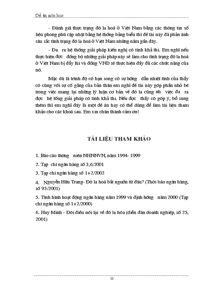 image for page Ảnh hưởng của tình trạng đô la hoá đối với nền kinh tế Việt Nam nguyên nhân và Giải pháp khắc phục