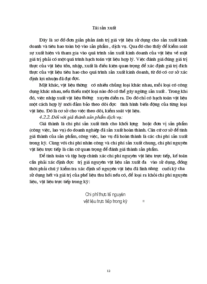 image for page Báo cáo Tổ chức quá trình hạch toán vật liệu