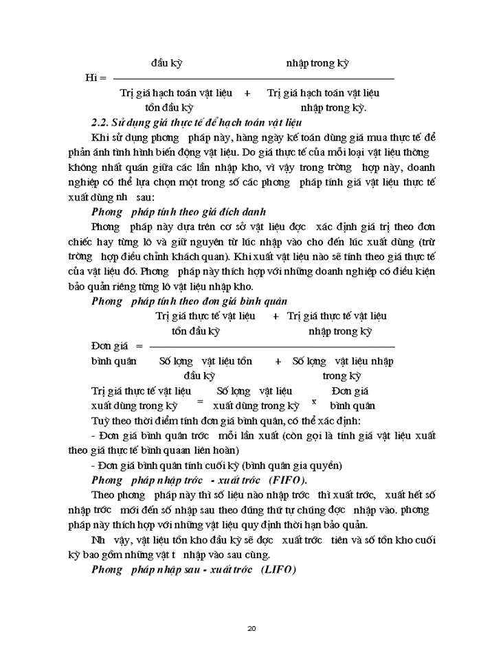 image for page Báo cáo Tổ chức quá trình hạch toán vật liệu